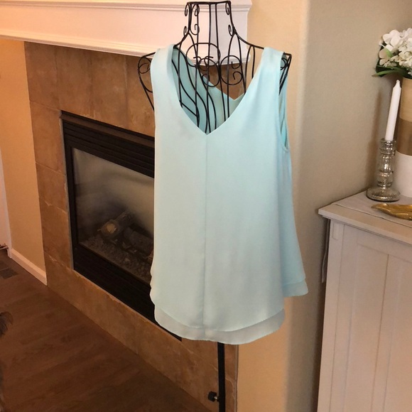 Aqua Tiered Blouse - Picture 2 of 6